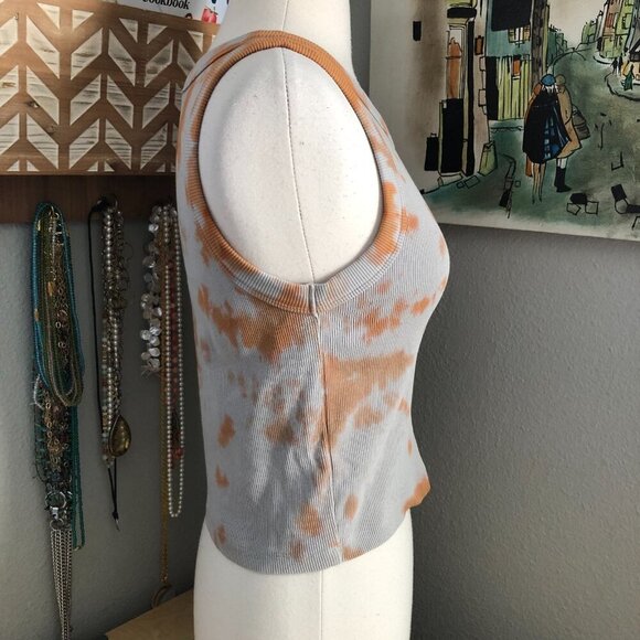 Shelbe Shop Earth Cropped Ribbed Tank Top - Tie Dye Organic Cotton - Picture 6 of 9